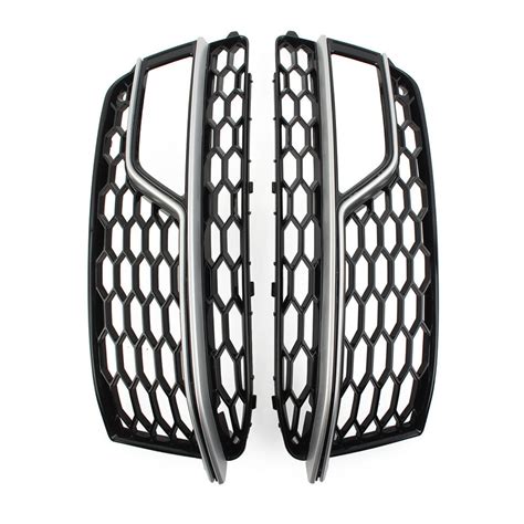 2 Pcs Front Bumper Honeycomb Mesh Fog Light Grille Cover For Audi A5 S