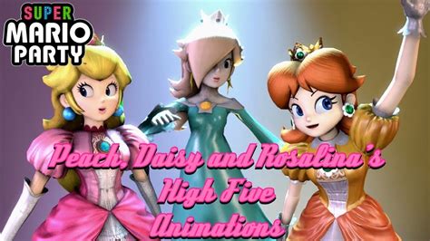 Super Mario Party Peach Daisy And Rosalinas High Five Animations