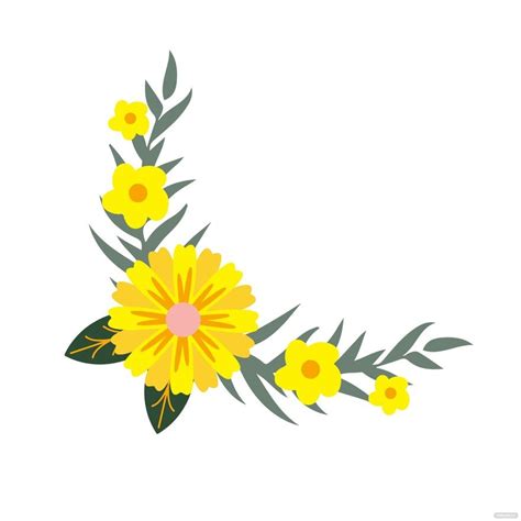 Decorative Corner Floral Clipart In Illustrator Download