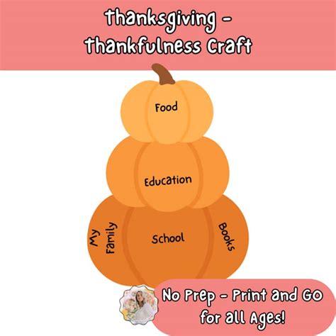 Fall Thankfulness Craft Activity | Thanksgiving Thankfulness/ Gratitude ...