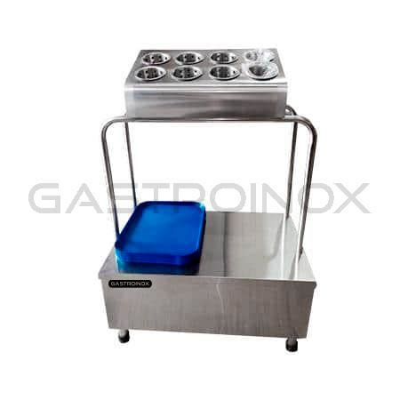 Atril Porta Cubiertos En Acero Inox Gastroinox