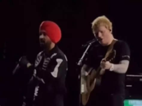 Diljit Makes Ed Sheeran Sing His Punjabi Song Lover Happy Fans Call