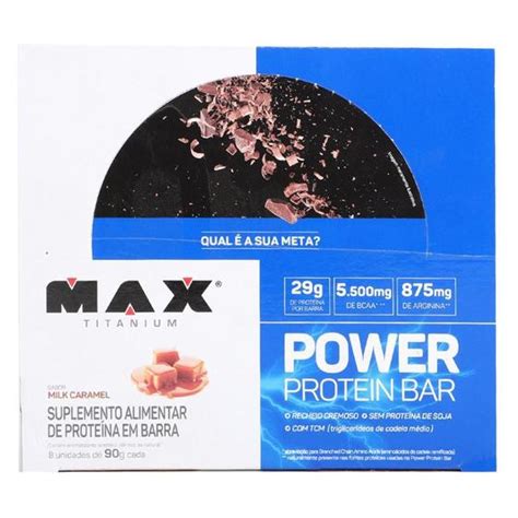 Power Protein Bar Max Titanium 8 Un De 90g Barra de Proteína