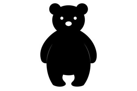 Cute Bear Silhouette Vector Art, Icons, and Graphics for Free Download