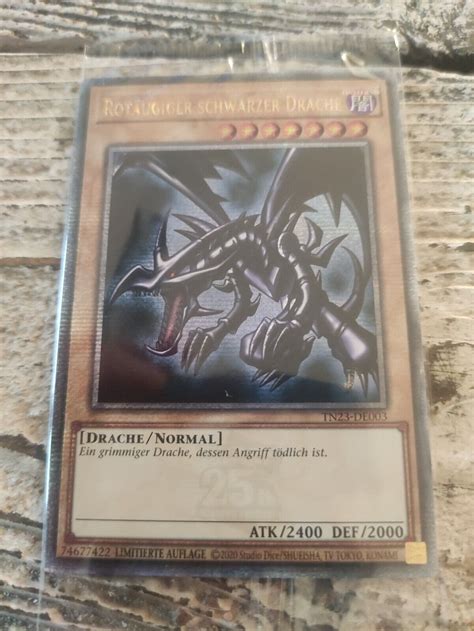 Yu Gi Oh Rotäugiger schwarzer Drache TN23 DE003 Quarter Century Secret