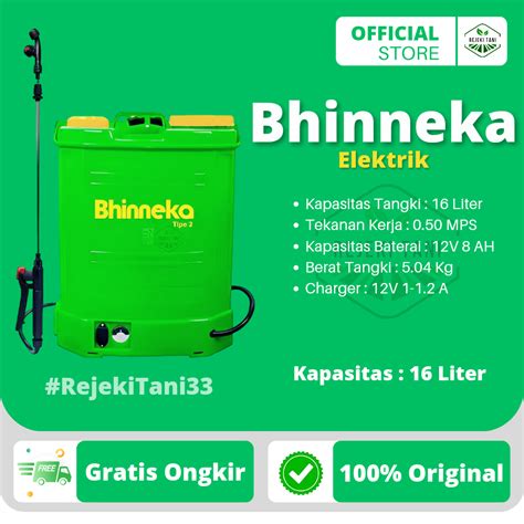 Jual Tangki Semprot BHINNEKA 16 Liter Sprayer BINEKA Elektrik SNI