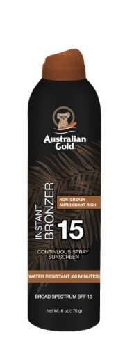 Australian Gold Instant Bronzer Continuous Tanning Spray SPF 15 Quick