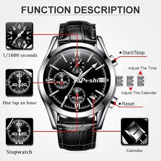 Original POSHI Luxury Brand Men S Watch Fashion Chronograph Automatic