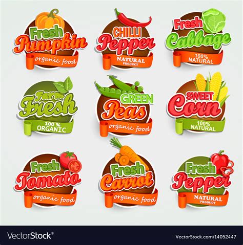 Vegetables logo Royalty Free Vector Image - VectorStock