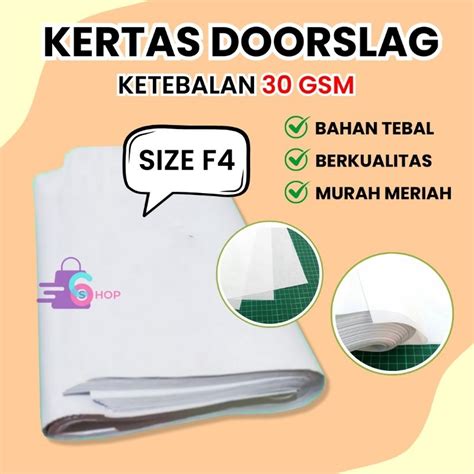 Jual KERTAS DOORSLAG F4 FOLIO 30GSM KERTAS DUSLAK 30GRAM KERTAS