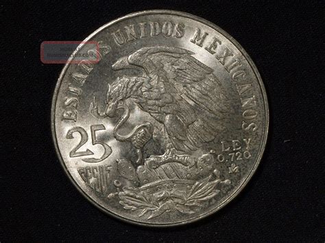 1968 Mexico Silver 25 Pesos Olympics Choice Bu