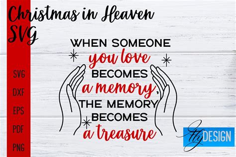 Christmas In Heaven Svg Memorial Graphic By Flydesignsvg Creative