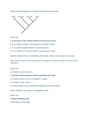 Exam I Review Chapter What Is Evolution Change Over Time Common