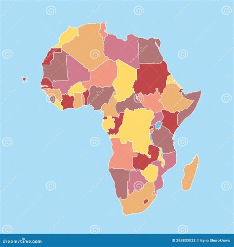 Vector map of Africa stock vector. Illustration of chad - 288833033