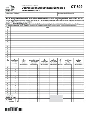 2022 Form NY DTF CT 399 Fill Online Printable Fillable Blank PdfFiller