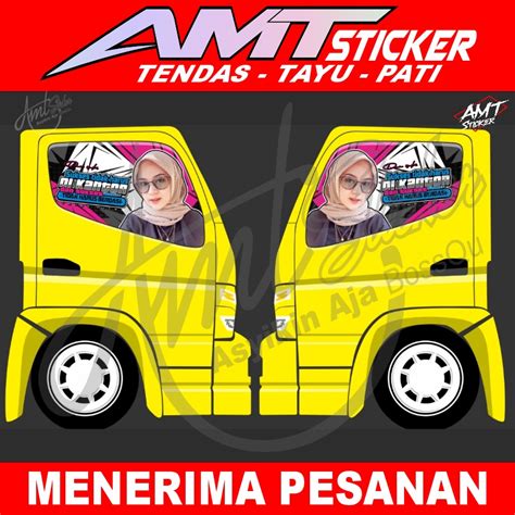 Jual Stiker One Way Kaca Samping Truk Canter Bisa Request Custom