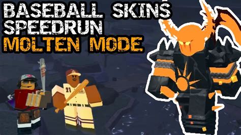 BASEBALL SKINS SPEEDRUN MOLTEN Tds Roblox YouTube