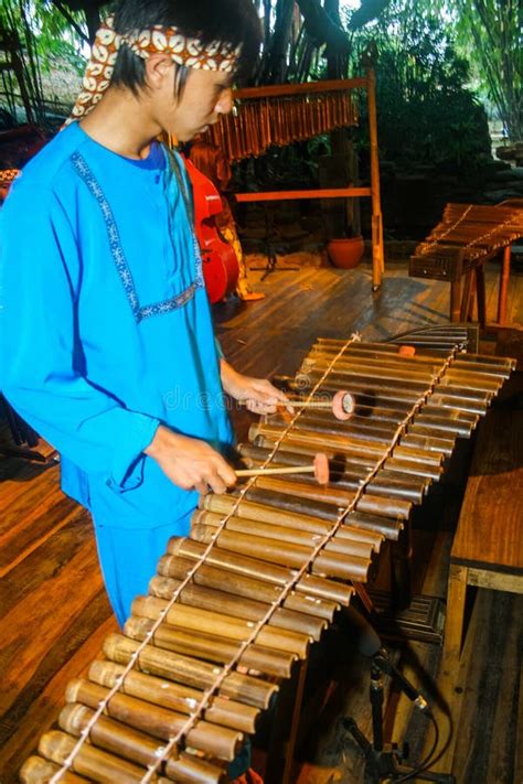 Angklung Indonesian Traditional Music Instrument Stock Illustrations