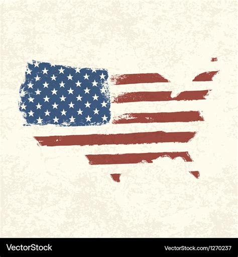 American flag shaped country Royalty Free Vector Image