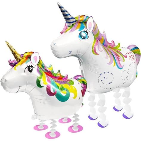 Lot De Ballons Gonflables En Forme De Licorne Taille Xxl Cm