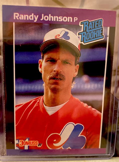 1989 DONRUSS RANDY JOHNSON RATED ROOKIE CARD 42 Birthday Error EBay