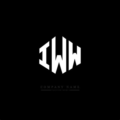 IWW letter logo design with polygon shape. IWW polygon and cube shape ...