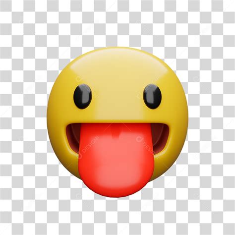 Emoji 3D Carinha Língua Para Fora PNG Transparente download Designi