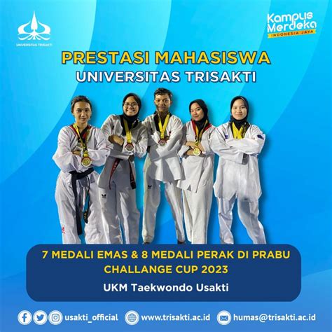 Ukm Taekwondo Usakti Yang Meraih Medali Emas Dan Medali Perak Dalam