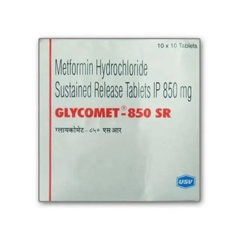 Metformin Hydrochloride Sustained Release Tablet 850 Mg Packaging Size 10x10 At Rs 4680box