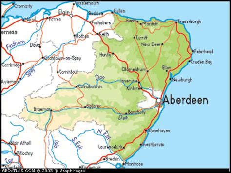 Map Of Aberdeenshire Scotland Printable