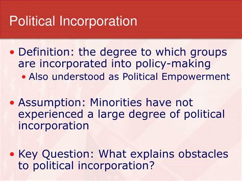 Ppt Theories Of Political Incorporation The American Dream Ideal