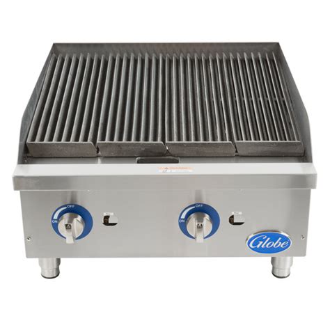 Globe Gcb G Cr Gas Charbroiler With Cast Iron Radiants Btu