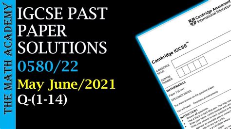 0580 22 M J 2021 Worked Solutions 2021 IGCSE Maths Paper Extended May