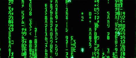 Is there a list of the symbols shown in "The Matrix"(the symbols rain ...