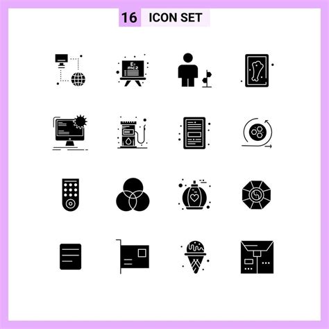 Set Of Commercial Solid Glyphs Pack For Page Internet Body Meat