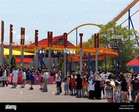 People standing in line for Behemoth roller coaster at Canada's ...