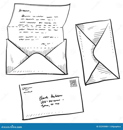 Letter Mail Or Contact Illustration Stock Vector Illustration Of