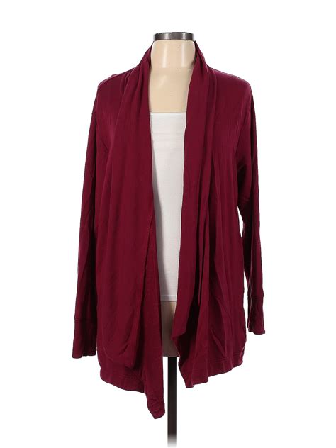 Athleta Solid Maroon Burgundy Kimono Size L 60 Off ThredUP