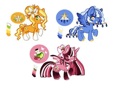 MLP Fruit Adoptables - Batch One by Theixwynart on DeviantArt