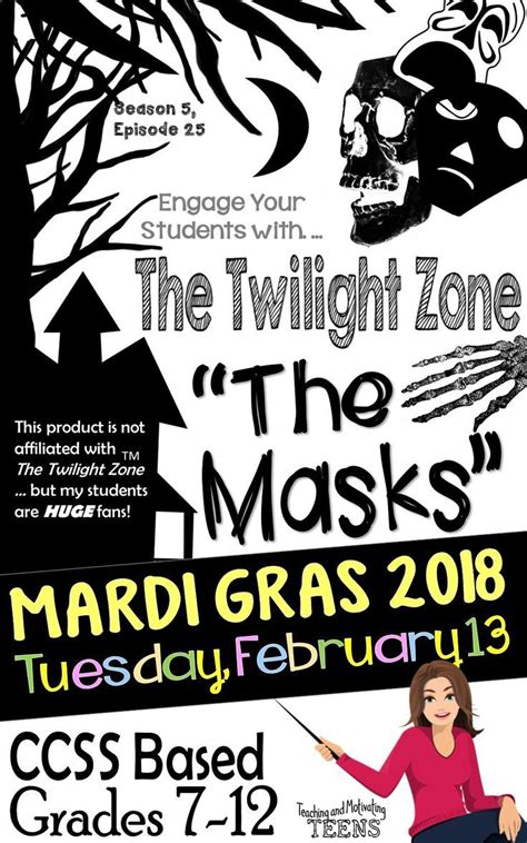 The Twilight Zone Lesson "The Masks" - Worksheets, Writing, Rubric, & More