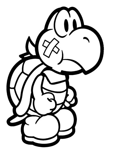 Koopa Troopa Coloring Pages Printable For Free Download