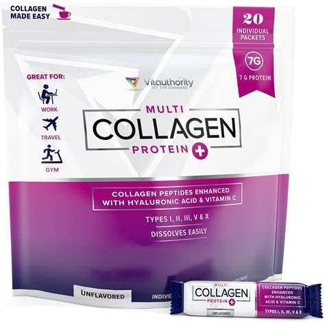 Vitauthority Multi Collagen Protein+ Unflavored -- 20 Packets - Vitacost