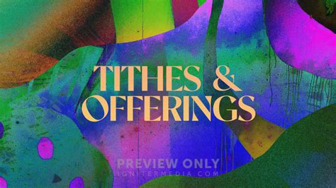 Colorful Summer Tithes And Offerings Title Graphics New Vision