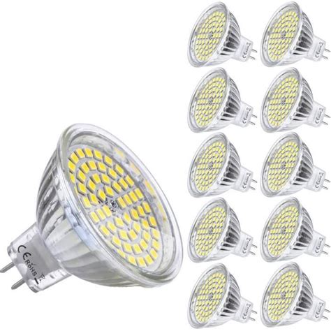 Mr16 Led 12v Gu5 3 Blanc Du Jour 5w Ampoule Equivalent à 35w Halogène