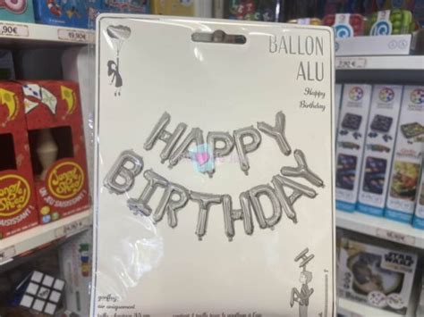 Guirlande Ballons Happy Birthday Argent Au Coeur Du Jeu