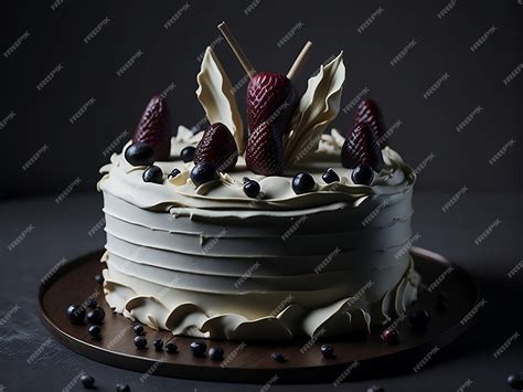 Premium Photo | Vanilla cake decoration concept