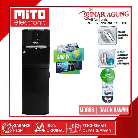 Jual Cod Dispenser Galon Bawah Mito Md Md Hot Normal