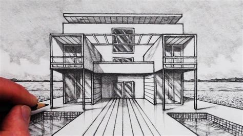 Comment Dessiner Une Maison Moderne En Perspective