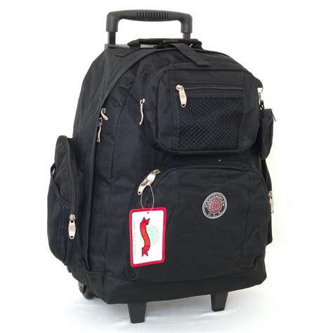 Tw 18 Wheeled Backpack Roomy Rolling Book Bag W Handle Carry On