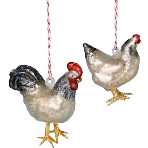 Rooster Christmas Ornaments Rooster Chicken Decor